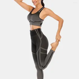 Pantaloni a due pezzi da donna Hirigin 2023 Abiti da yoga Set da donna Abbigliamento da palestra Allenamento Reggiseno sportivo a vita alta Set da fitness Abito senza soluzione di continuità