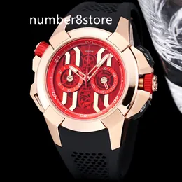 Epic X Chrono Oversize Mens Watch 47 mm 18K Rose Gold Luxury Sports Watches VK Quartz Fly Back Sapphire Crystal Swiss Wristwatch Waterproof