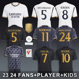 2023 24 Bellingham Vini Jr Vinicius Soccer Jersey Camavinga Tchouameni Valverde Football Shirt Real Madrids Luka Modric Rodrygo Maillot de Foot Men Kids Uniform