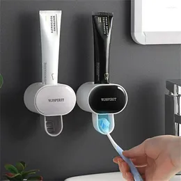 Bath Accessory Set Creative Automatic Toothpaste Dispenser Wall Mounted Squeezer Toothbrush Holder Bathroom Accessories