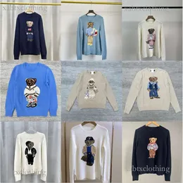 Designer polo Mens Winter Ralph Sweaters Pullover Man Bear Ralph Long Sleeve Sweater Casual Print Lauren High Street Embroidery Top