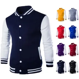 Erkek ceketleri boş polar bombacı varsity ceket erkekler toptan moda rahat beyzbol letterman ceket erkekler için şık chaquetas para hombres 231205