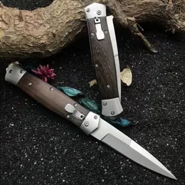 Newest Auto KOBUN Satin Horizontal Steel Knife Tactical Folding Cold Knives DeShivs Blade Automatic Handle Outdoor Bill Nylon EDC Pocke Axja