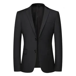 Men's Suits Blazers Boutique Men's Fashion Business Cultivate One's Morality Leisure Pure Color Gentleman's Wedding Presided Over Work Blazer 231206