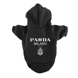 Hundkläder Pawda Dog Suit Autumn Spring Liten Medium Puppy Cat York French Bulldog Luxury Wool Foded Cat Pet Hoodie 231206