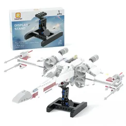 الطائرات Modle MOC Stand فقط لبنات بناء قوس فقط لـ Space Wars x Wing Fighter 75149 75218 75102 Display Support Bricks DIY Gift 231207