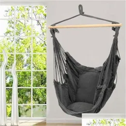 Hängmattor Portable Travel Cam Hanging Hammock Home Bedroom Lazy Swing Chair Garden inomhus utomhusmodesvängar Sitt DBC Drop Delivery DHI03