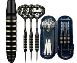 Professional Archer dardos 22 grammi Freccette con punta in acciaio Set di botti in ottone nero 2208153251632