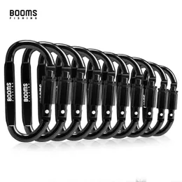 Carabiners Booms Fishing 19Pcs Survival D-ring Carabiner Clip Screw Lock Travel Hook Aluminum Aalloy Buckle Karabiner Camp Climb Equipment 231206