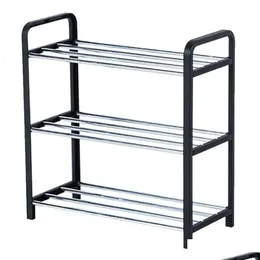 Aufbewahrungshalter Racks Praktisches dreischichtiges Schuhregal Home 3-stufiges Organizer-Rack für Badezimmer 231007 Drop Delivery Garden Housekeepin Dhdri