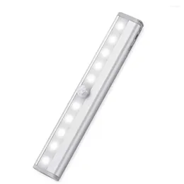 Wall Lamp Motion Sensor Stick Strip Light Wireless Rv Step Battery-operated Night With 10 Leds For Cabinets