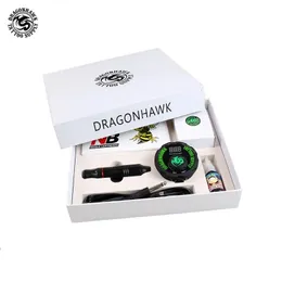 Tattoo Guns Kits Dragonhawk Professional Tattoo Kit Set Rotary Tattoo Machine Kit Pen Power Ink Sets Needles Accessories Makeup Gift Box Makeup 231207