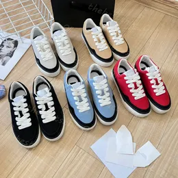 Designer casual skor fashionabla lyxkvinnor trottoar premium nylon mocka sneakers klassiska mångsidiga bekväma utomhus sneakers