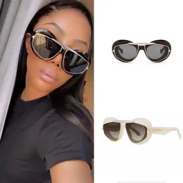 Män och kvinnor överdimensionerade solglasögon personliga och trendiga gatufoton solglasögon designade av designers för coola show lyxiga dekorativa speglar LW40120I