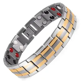 Link Bracelets Rainso Fashion Jewelry Health Magnetic Titanium Bio Energy Bracelet For Men Accessory 2024 Gifts Drop