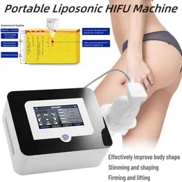 Taşınabilir Yüksek Yoğunluklu Odaklı Ultrason Hifu Liposonik 0.8mm 1.3mm Selülit Azaltma Zayıflama Makinesi