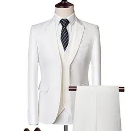 Mäns kostymer blazers blazerpantsvest klassiska män formell affärsdräkt smal kungblå bröllop brudgum bär manlig kostym svarta herrar kostym m-6xl 231206
