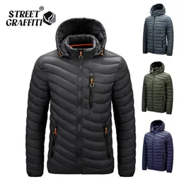 Men's Jackets S.T.G Men Solid Casual Jackets Fashion Brand Outdoor Warm Windproof Hooded Coats High Quality Winter Jackets For Male 231207