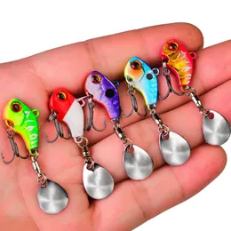 New Baits Lures New Arrival 1PCS 7g/10g/14g/20g Metal VIB Fishing Lure Spinner Sinking Rotating Spoon Pin Crankbait Sequins Baits Fishing Tackle