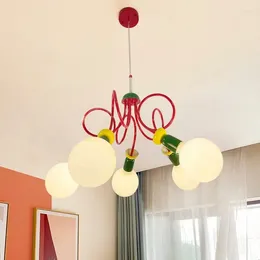 Lampy wiszące projektant kolorowe światła Kreatywna lampa hangLamp na dzieci do pokoju sypialnia sztuka sztuka dekoracyjna luminaire