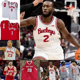 Anpassad 23 Zed Key Ohio State Buckeyes baskettröjor Middleton Bowen Hardman Devin Royal Austin Parks Kalen Etzler Felix Okpara Colby Baumann Owen Spencer