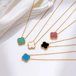 Collier de créateur pour femme bijoux hommes plaqué collier de chaîne de mode collier pendentif trèfle à quatre feuilles colliers en or 18 carats bijoux
