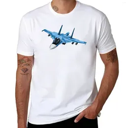 قمم دبابة الرجال Sukhoi Su-34 T-Shirt Boys Print Print Shirt Summer T Man Tirts Men Clothing