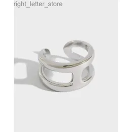 Solitaire Ring S925 Gümüş Çapraz Yüzük Anillos Takı Vintage Ins Basit Mektup Kız Arkadaş Hediyesi Cincin Haut Femme Yüzük Kadınlar YQ231207