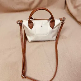 obiadowy work leśny Hualongxiang Mini podwójny uchwyt nylonowy pierścień dla damskiej ręcznej crossbody minimalistyczne wodoodporne składane ramię modność