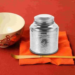 Garrafas de armazenamento Saco de chá recipientes selados para sacos herméticos jarra de metal com tampa