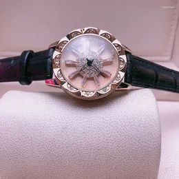 Armbandsur mode roterande urtavla kvinnor titta på klänning kvarts för lyxkvinna armbandsur montre femme girl lady gåva