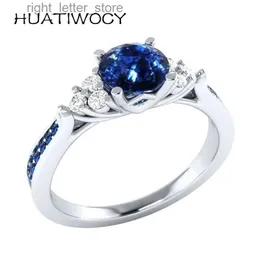 Solitaire Ring Classic Silver 925 Jewelry Ring Accessories With Zircon Gemstone Finger Rings for Women Wedding Party Promise Presents Wholesale YQ231207