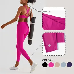 Lu Lu Pant Yoga Crossover Gürtel Leggings für Fitness Damen High Waist Push Up Sport Align Lemon Tight Workout Sport Align Lemonswear Gym Outfit