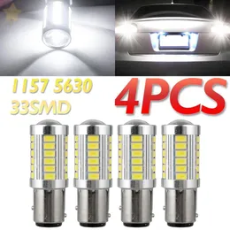 4X 1157 33SMD LED 테일 브레이크 스톱 스톱 백업 리버스 턴 신호 전구 흰색