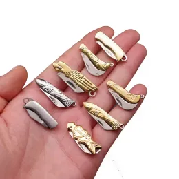 Mini Pocket Folding Knife Brass Handle Portable Keychain Knife Pendant Outdoor Cutting Tools Gift Supplies LL