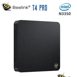 Mini PC'ler Beelink T4 Pro PC Intel Celeron N3350 1.1GHz 2,4GH 4GB/64GB Windows 10 HTPC 2.4G/5G Çift WiFi BT4.0 Destek 4K HD Damla DHI05