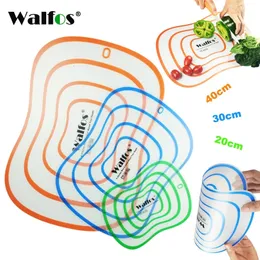 Chopping Blocks WALFOS Non-Slip Flexible Kitchen Board Chopping Block Meat Vegetable Fruit Cutting Board Cooking Tool Gadget Kitchen Accessories 231206