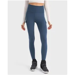 Lu Lu Pant Align Luluwomenpantalones de para Leggings de Jogging al aire libre de cintura alta com bolsillo lateral medias transpirabl