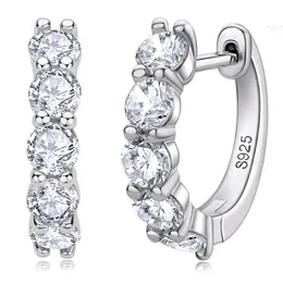Hailer Jewelry Moissanite Diamond Mini Trendy White 18k Gold Plated 925 Sterling Hoop Huggie Silver Earrings for Women