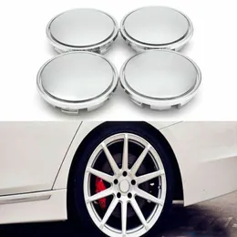 4pcs Silver Chrome Wheel Center Caps Tyre Rim Hub Caps Cover Car Accessories