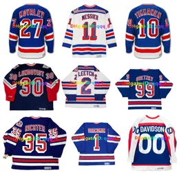 Mark Messier Brian Leetch Wayne Gretzky 1994 Stanley Cup CCM Shotback Ranger Hockey Jersey Henrik Lundqvist Adam Graves Barry Beck Brad Park Alex Kovalev Rozmiar S-4xl