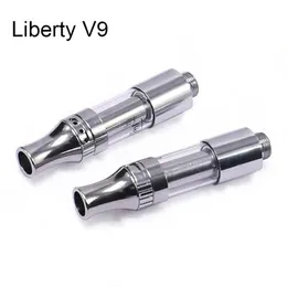 .5ml 1.0ml amigo itsuwa Liberty V9 Atomizer yağ tankı kartuşu 510 iplik seramik bobin sigara içme cam tankları pk th205 m6t kartuşlar