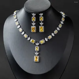 Collana orecchini set WEIMANJINGDIAN marchio arrivo lusso zircone gioielli da sposa in cristallo per le spose