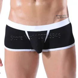 Boxer da uomo in cotone Air Open Side Pouch Cover Boxer Pene Hole Intimo Tronchi Pantaloncini