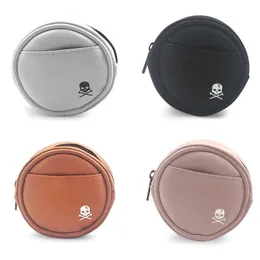 Golf çantaları golf top çanta kafatası stili ile dairesel fermuar polyester mini taşınabilir bel çanta depolama 4 top dört renk golf malzemeleri 231207