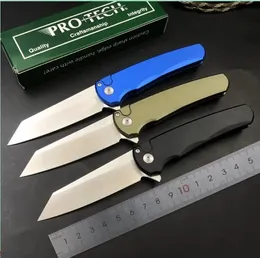 ProTech 5201 Malibu Manual Flipper Knife CPM-20CV Reverse Tanto Blade Aluminum Handles camping outdoor EDC tools 3407 920 BM knives