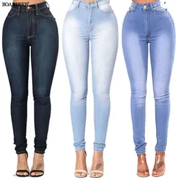 Frauen Jean Hohe Taille Jeans 2023 Frühling Sommer Dünne Casual Büro Dame Slim Lifting Butt Denim Bleistift Hosen Weibliche elastische Hose 231206