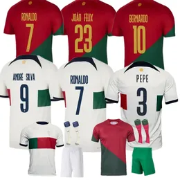 22 2023 portugal soccer jersey kit RUBEN RONALDO Portugieser 22 23 Portuguese football jersey Men Kids sets World Cup team Portugals tops Football shirts