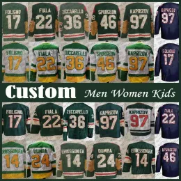 97 Kirill Kaprizov 12 Matthew Boldy Hockey Jersey Custom Men Women Kids 29 Marc Andre Fleury Jared Spurgeon Matt Dumba Marcus Foligno Joel E