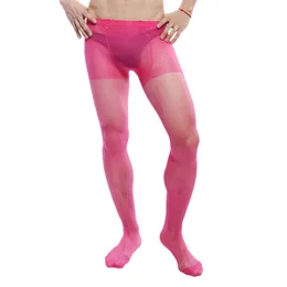 Rosa fetiche collants para homens transparente exótico vestuário sexy roupa interior meias corpo legal homem gay meia-calça lenceria para hombre